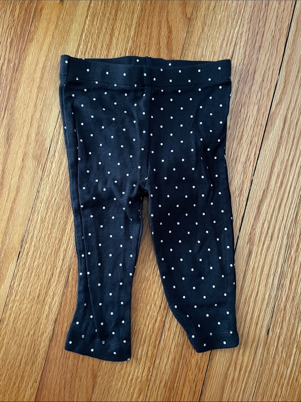 Carter's Black Leggings with White Polka Dots